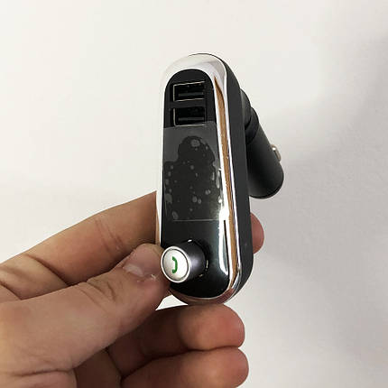 FM Трансмітер в машину SmartUS G11 BT ФМ модулятор автомобільний. Колір: срібло, фото 3