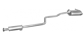 Глушник Suzuki Swift 89-04 Polmostrow у зборі задн.+серед.HB 3D (1.0/1.3)