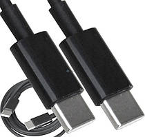 Шнур штекер USB type C - штекер USB type C, 1,5м., чорний