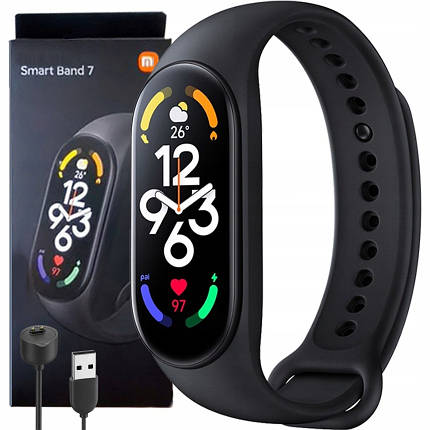 Фітнес браслет FitPro Smart Band M7 (смарт часи, пульсоксиметр, пульс). Колір: чорний, фото 1
