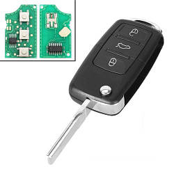 Ключ запалювання, чіп ID48 1J0959753DA, 3 кнопки, для Volkswagen, Seat, Skoda