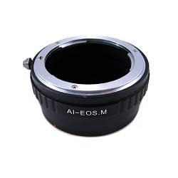 Адаптер перехідник Nikon AI — Canon EF-M, кільце Ulata