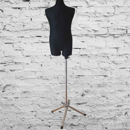 Манекен Пінопластовий Кравецький Дитячий Чорний Білий брючний на хромованій ніжці ,для шиття, фото 1