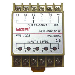 5-канальне твердотільне реле SSR PN5-10DA 10А DC-AC