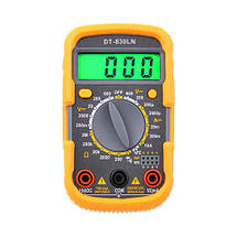 Мультиметр DT-830 LN з підсвічуванням та звуком ABaTap до 750 В Помаранчевий, тестер для вимірювання напруги, фото 3