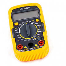Мультиметр DT-830 LN з підсвічуванням та звуком ABaTap до 750 В Помаранчевий, тестер для вимірювання напруги, фото 5