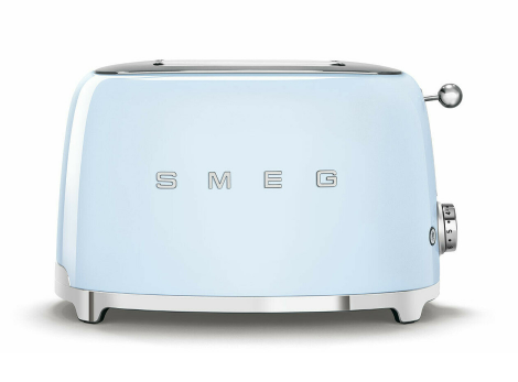 Глянцевий тостер із двома відділеннями Smeg TSF01PBEU дизайнерський тостер із піддоном для крихт