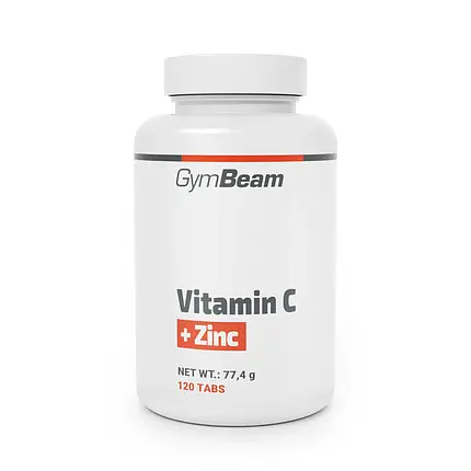 Вітамін С + Цинк GymBeam Vitamin C + Zinc 120 таб., фото 1