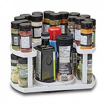 Спецівниця Spice Spinner Two-Tiered Spice Organizer, Поворотна підставка для спецій, Карусель для спецій, фото 4