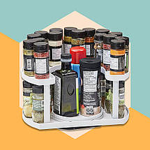 Спецівниця Spice Spinner Two-Tiered Spice Organizer, Поворотна підставка для спецій, Карусель для спецій, фото 6
