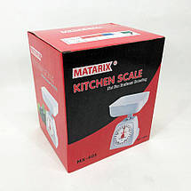 Ваги кухонні механічні MATARIX MX-405 5 кг, ваги для зважування продуктів. Колір: зелений, фото 3