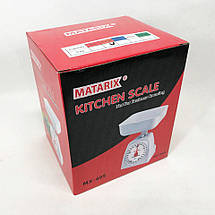 Ваги кухонні механічні MATARIX MX-405 5 кг, Ваги для кухні для продуктів. Колір: оранжевий, фото 4