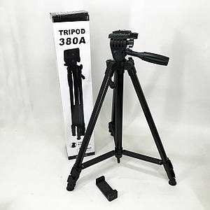 Штатив для камери, телефону, трипод, тринога TriPod 380A 0.50-1.35м, Штатив розкладний для фото
