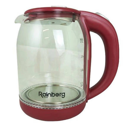 Електрочайник Rainberg RB-2218 3200 Вт 2 л. Колір: червоний, фото 1