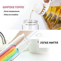 Диспенсер для олії оцту соусу скляна пляшка з автоматичним відкриттям, фото 4