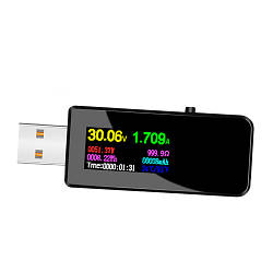 USB тестер 13в1 струму напруги ємності мАг Вт Втг D+ D- Atorch U96P