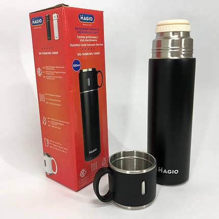 Термос MAGIO MG-1046B 0.5 л, Термос для спортсменів, Термокружка з вакуумною ізоляцією, фото 1