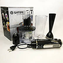 Блендер занурювальний Satori SB-620-PB 600 Вт з чашами, 3 режими роботи, фото 3