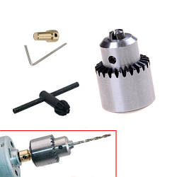 Патрон кулачковий міні 0.3-4мм під 3.17мм JT0 вал для мікродрилі PCB