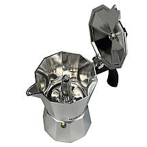 Гейзерна кавоварка Magio MG-1002 300 мл, гейзер для кави, кавоварка гейзерного типу, кавоварка для дому, фото 3