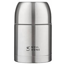 Вакуумний харчовий термос Well Done WD-7115S 0.5 л, Якісний термос для їжі з відсіками, фото 5
