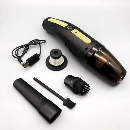 Автомобільний пилосос Car Vacuum Cleaner HY05 на АКУМУЛЯТОРІ. Колір: чорний, фото 1