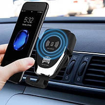 Тримач для телефону в машину HOLDER WC1 HZ Wireless charger c бездротовою зарядкою 10 Вт, фото 3