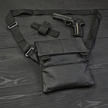 Набір 2В1. Шкіряна сумка з кобурою + ліхтарик професійний POLICE BL-X71-P50, фото 4