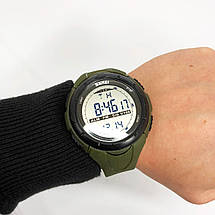 Чоловічий годинник Skmei 1025AG ARMY GREEN, армійський годинник протиударний. Колір: зелений, фото 2