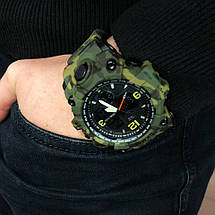 Годинник наручний чоловічий SKMEI 1155BCMGN GREEN CAMO, брендовий чоловічий годинник. Колір: зелений камуфляж, фото 4