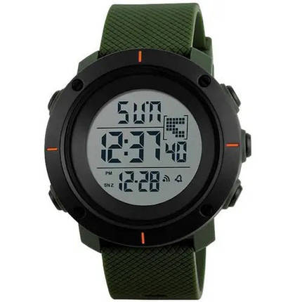 Годинник наручний чоловічий SKMEI 1213AG ARMY GREEN BIG SIZE, брендовий чоловічий годинник. Колір: зелений, фото 1