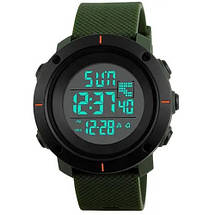 Годинник наручний чоловічий SKMEI 1213AG ARMY GREEN BIG SIZE, брендовий чоловічий годинник. Колір: зелений, фото 3