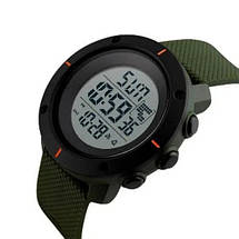 Годинник наручний чоловічий SKMEI 1213AG ARMY GREEN BIG SIZE, брендовий чоловічий годинник. Колір: зелений, фото 4