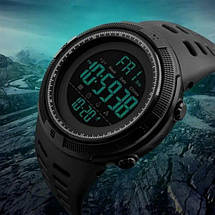 Годинник наручний чоловічий SKMEI 1251BK ALL BLACK, фірмовий спортивний годинник. Колір: чорний, фото 4