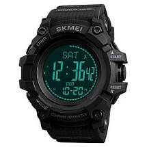 Годинник наручний чоловічий SKMEI 1356BK BLACK, фірмовий спортивний годинник. Колір: чорний, фото 3