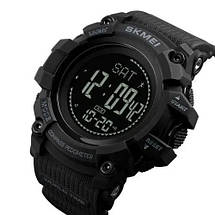 Годинник наручний чоловічий SKMEI 1356BK BLACK, фірмовий спортивний годинник. Колір: чорний, фото 4
