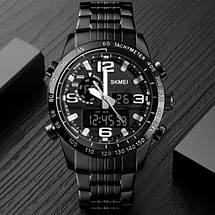 Годинник наручний чоловічий SKMEI 1453BK BLACK, армійський годинник протиударний. Колір: чорний, фото 4