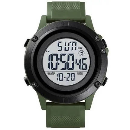 Годинник наручний чоловічий SKMEI 1508AGWT ARMY GREEN-WHITE, Водонепроникний чоловічий годинник. Колір: зелений, фото 1