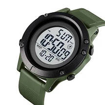Годинник наручний чоловічий SKMEI 1508AGWT ARMY GREEN-WHITE, Водонепроникний чоловічий годинник. Колір: зелений, фото 5