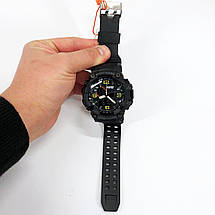 Годинник наручний чоловічий SKMEI 1520BK BLACK, армійський годинник протиударний. Колір: чорний, фото 5