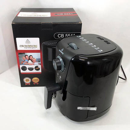 Фритюрниця для дому з таймером Crownberg CB-5541 на 1.5 л безмасляна фритюрниця 1200 Вт, фото 1