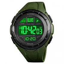 Годинник наручний чоловічий SKMEI 1656GN ARMY GREEN, годинник наручний електронний тактичний. Колір: зелений, фото 3