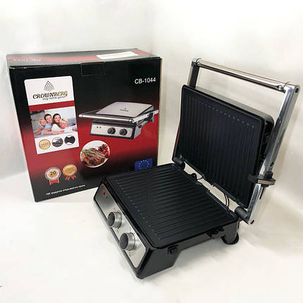 Контактний притискний електричний гриль Crownberg CB-1044 2000W, фото 1