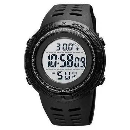 Годинник наручний чоловічий SKMEI 1681BKWT BLACK-WHITE, годинник спортивний. Колір: чорний з білим циферблатом, фото 1