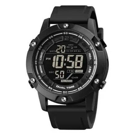 Годинник наручний чоловічий SKMEI 1762BK BLACK, Чоловічий армійський водостійкий тактичний годинник. Колір: чорний, фото 1