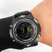 Годинник наручний чоловічий SKMEI 1762BK BLACK, Чоловічий армійський водостійкий тактичний годинник. Колір: чорний, фото 2