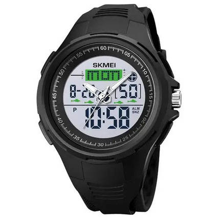 Годинник наручний чоловічий SKMEI 1844BK BLACK, годинник наручний електронний тактичний. Колір: чорний, фото 1