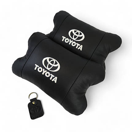 Подушки на підголовник Toyota 2шт , Набір подушок в авто Тойота, Автомобільна ортопедична подушка Тойота, фото 1