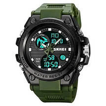 Годинник наручний чоловічий SKMEI 2031AG ARMY GREEN, годинник тактичний протиударний. Колір: зелений, фото 3