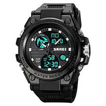 Годинник наручний чоловічий SKMEI 2031BK BLACK, чоловічий тактичний годинник, протиударний годинник. Колір: чорний, фото 3